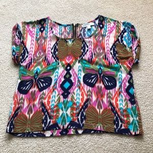 Multicolor Short Sleeve Top
